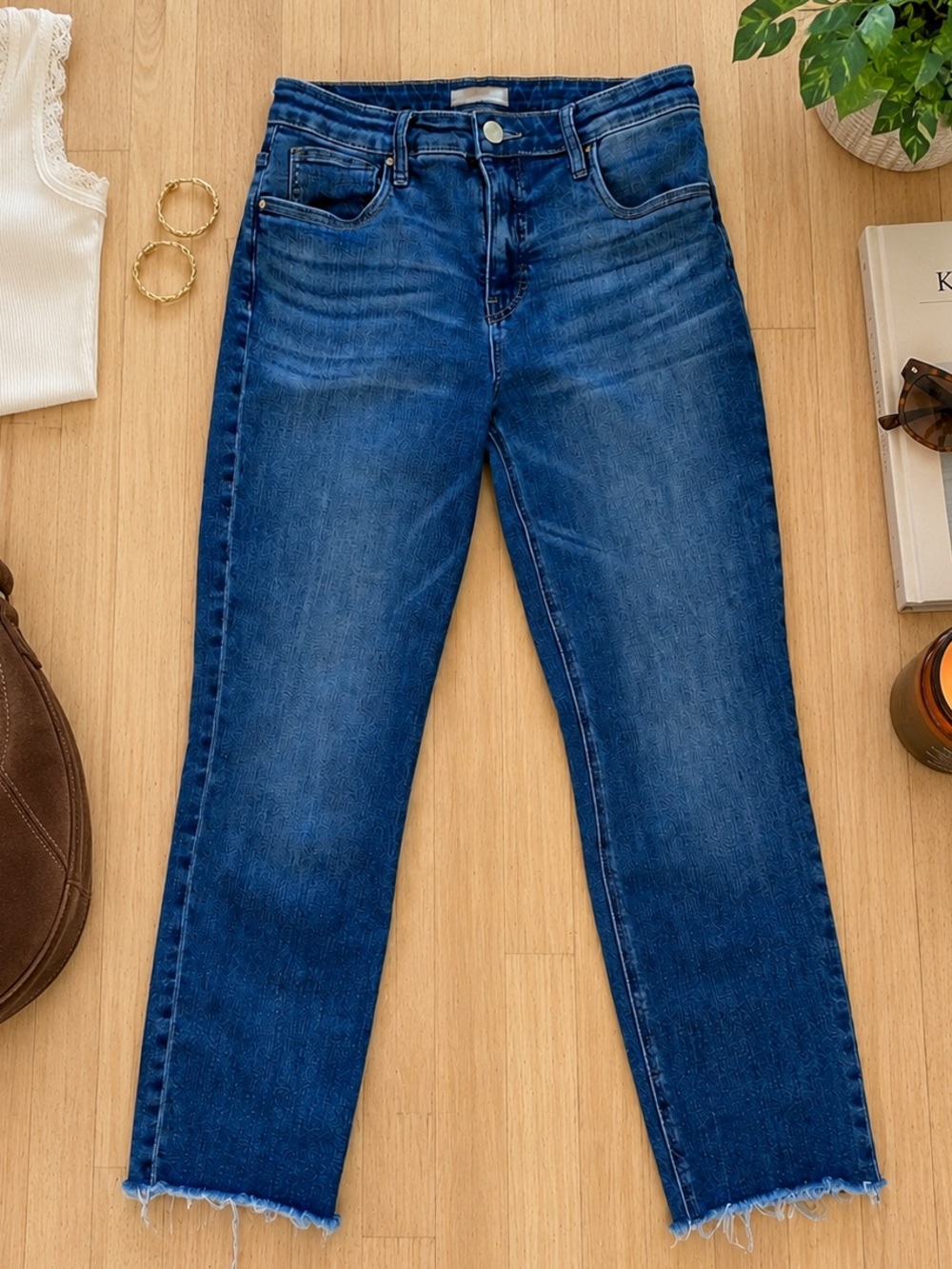 KUT From the Kloth Rachael Fab Ab Mom Jeans Raw Hem Dark Wash Cropped Sz 6